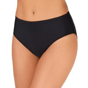 NWT ISLAND ESCAPE Classic Black High-Waist Bikini Bottom Size 16